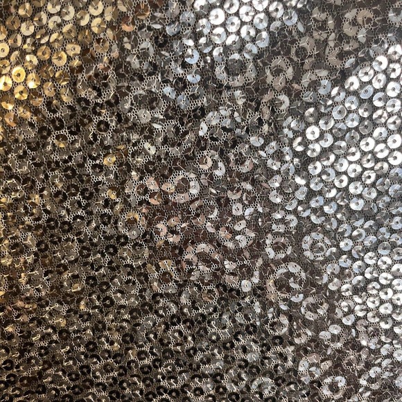 Kasper Silver Sequined Leopard Print Open Front Evening Jacket size 16 - Picture 6 of 6